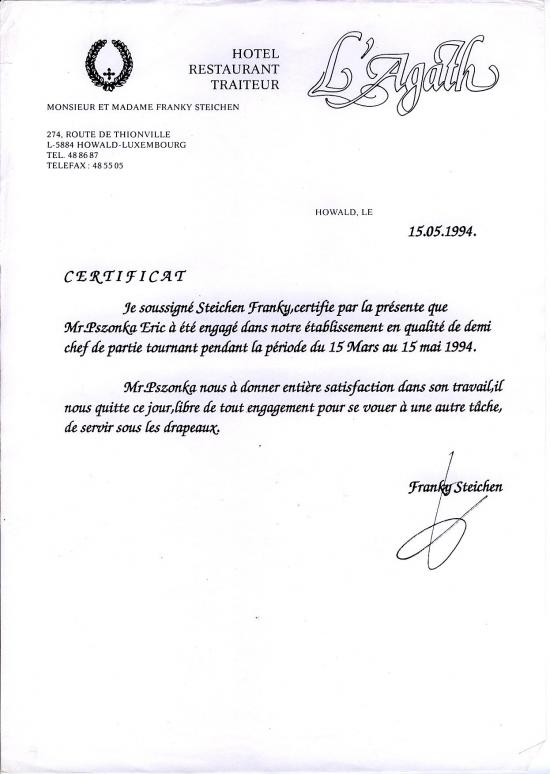 certificat