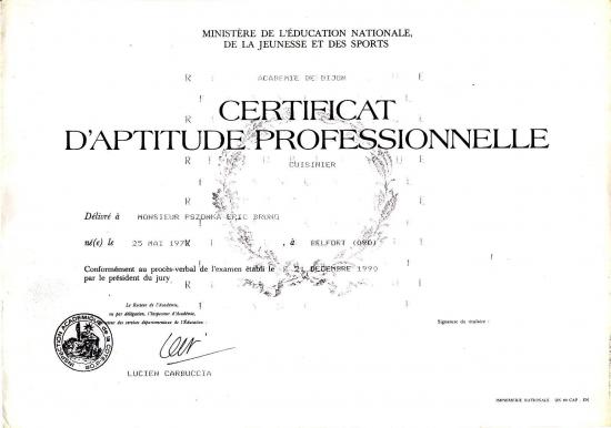 certificat