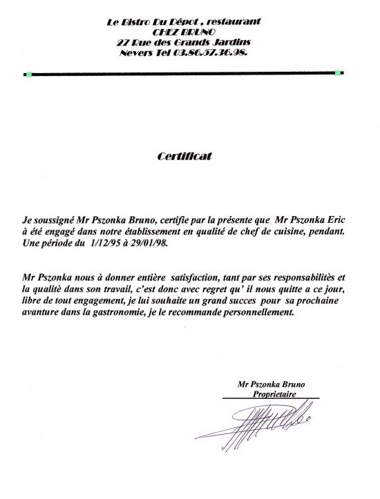 certificat
