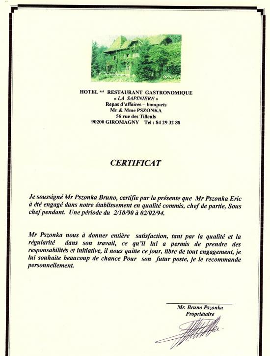 certificat