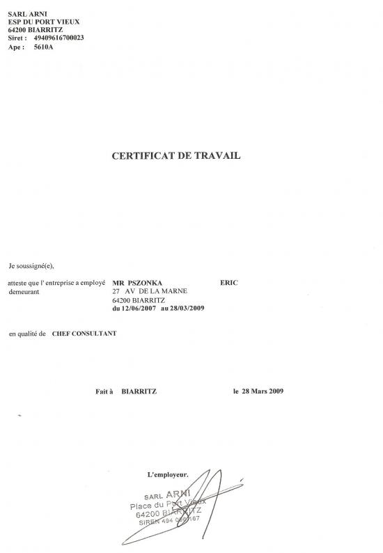 certificat